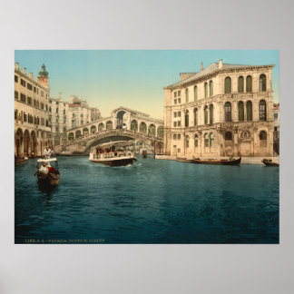 Rialto Bridge and Grand Canal, Venice, Italy Poster