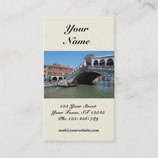 Customizable Rialto Bridge Business Card