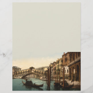 Rialto Bridge I, Venice, Italy 8.5x11 Stationery
