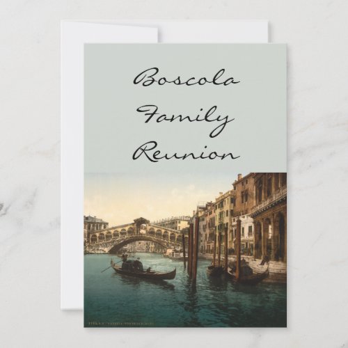 Rialto Bridge I, Venice, Italy Personalized Invite