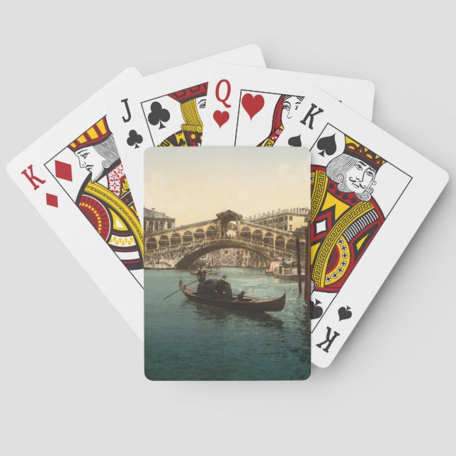 Rialto Bridge I, Venice, Italy Poker Cards (Back)