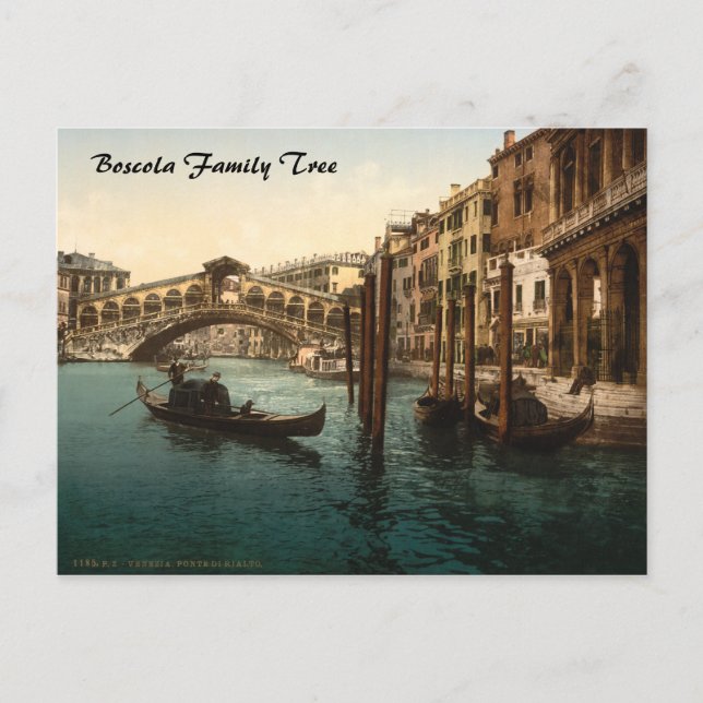 Rialto Bridge I, Venice, Italy Postcard (Front)