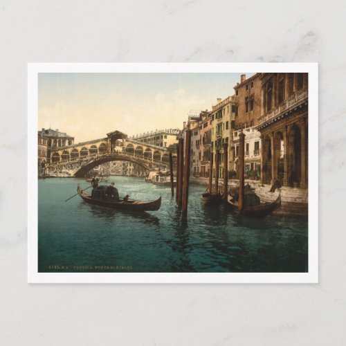 Rialto Bridge I Venice Italy Postcard