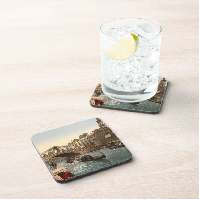 Rialto Bridge II, Venice, Italy Coaster (Right Side)
