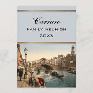 Rialto Bridge II, Venice, Italy Family Reunion Invitation