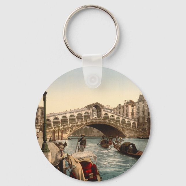 Rialto Bridge II, Venice, Italy Keychain (Front)