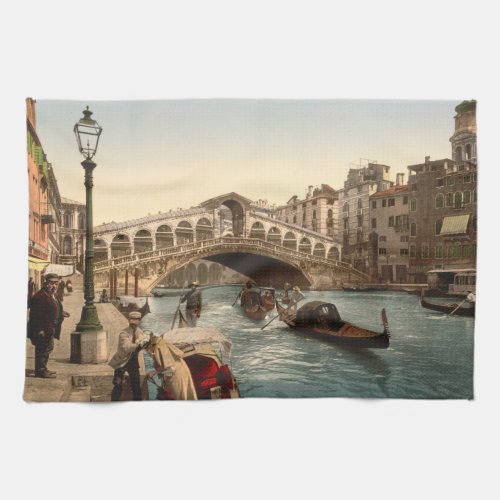 Rialto Bridge II Venice Italy Kitchen Towel