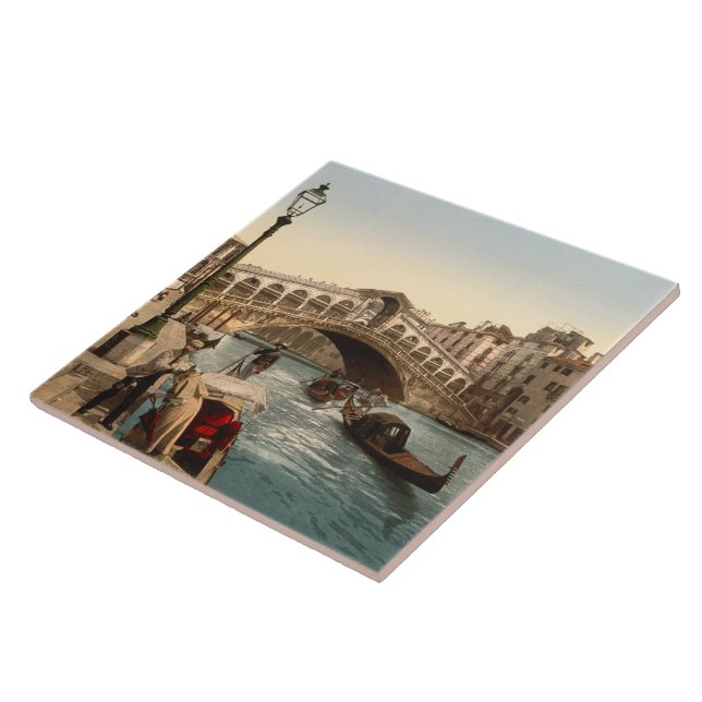 Rialto Bridge II, Venice, Italy Tile (Side)