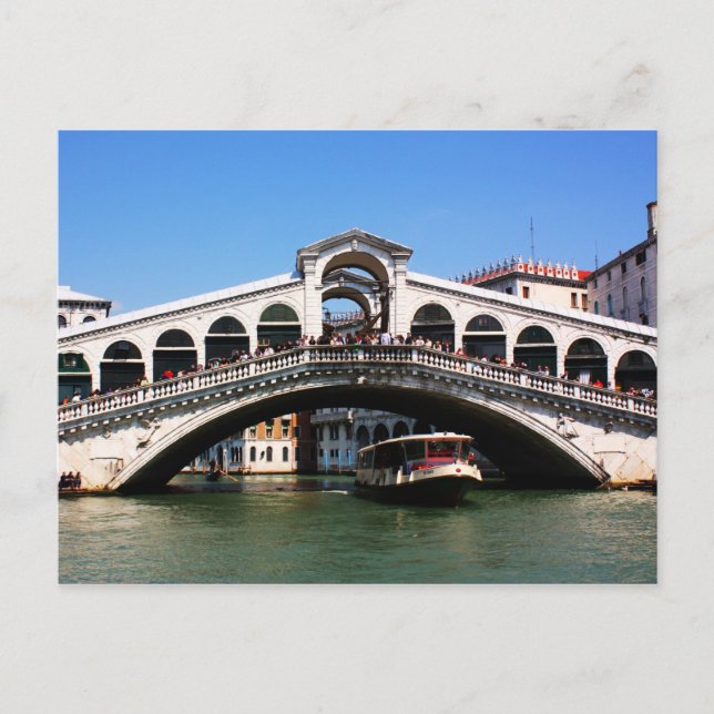 Rialto Bridge in Venice Postcard (Front)