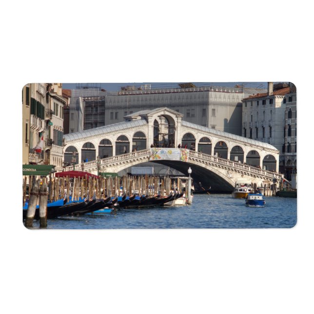 Rialto Bridge Venice Italy Label (Front)