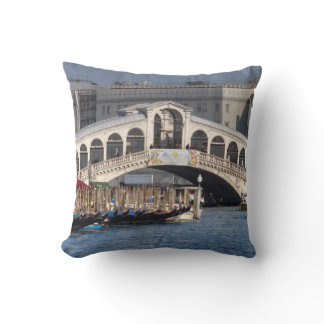Rialto Bridge Venice Italy Throw Pillow