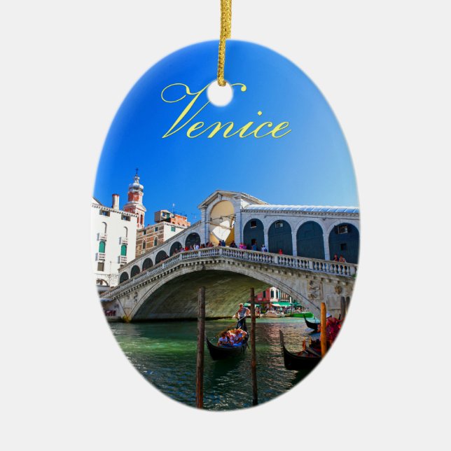 Rialto Bridge Venice - Pro Photo Ceramic Ornament (Front)