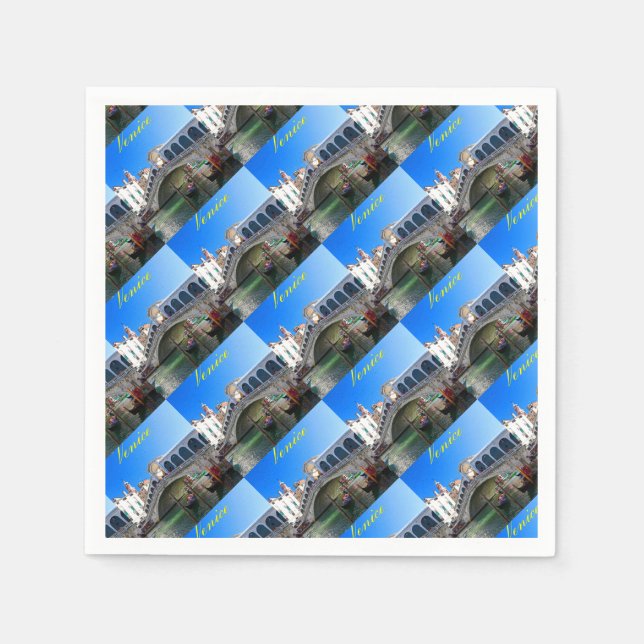 Rialto Bridge Venice - Pro Photo Napkins (Front)