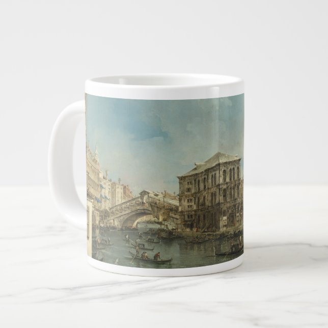 Rialto Bridge with Palazzo dei Camerlenghi Giant Coffee Mug (Front Left)