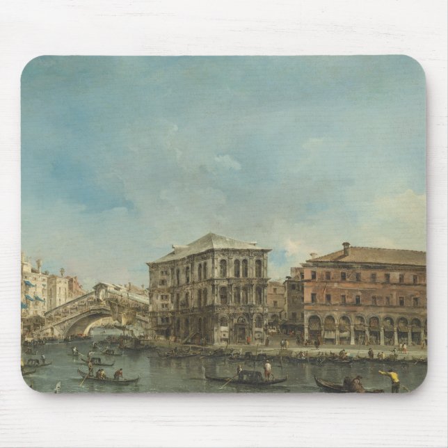 Rialto Bridge with Palazzo dei Camerlenghi Mouse Pad (Front)
