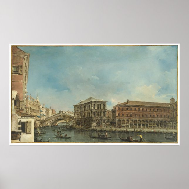 Rialto Bridge with Palazzo dei Camerlenghi Poster (Front)