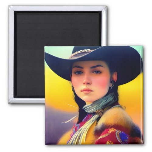 Riata _ Sunset Cowgirl _ Women of the West Magnet