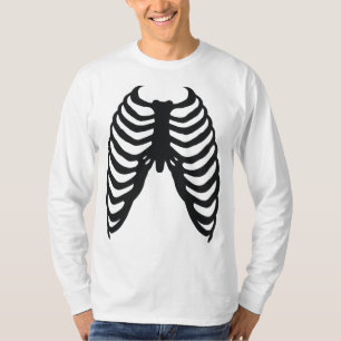 rib cage black bones halloween costume T-Shirt