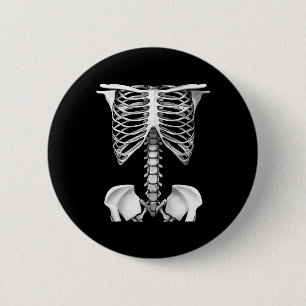 Rib Cage Halloween Costume Gifts For Men Women Kid Button