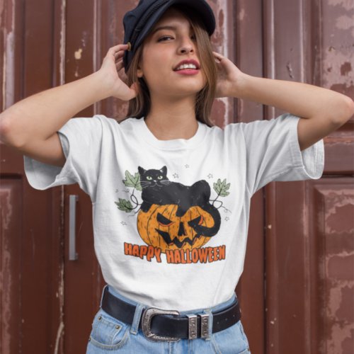 Rib Cage is Decorated With Pumpkins and Flowers T_Shirt