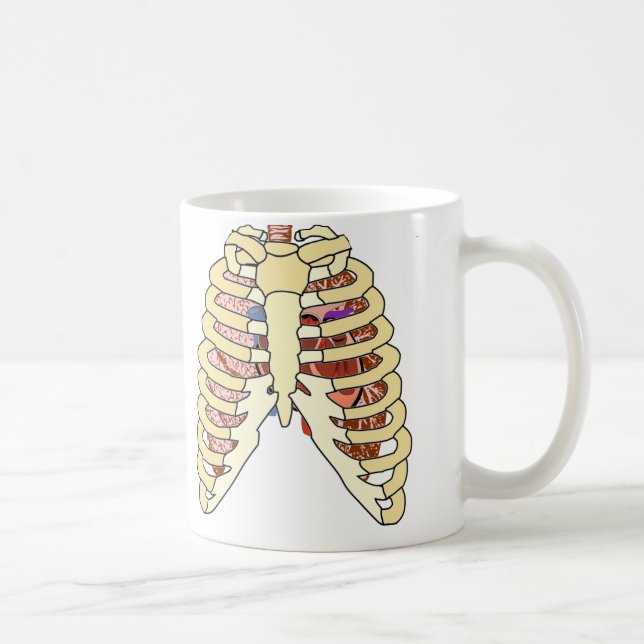 Rib Cage Lungs & Heart Coffee Mug (Right)