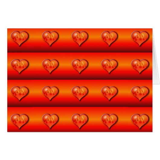 Ribbed Burning Hearts Cards (Front Horizontal)