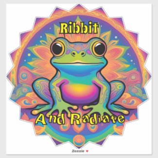 Ribbit and Radiate Frog – Boho Psychedelic Groovy