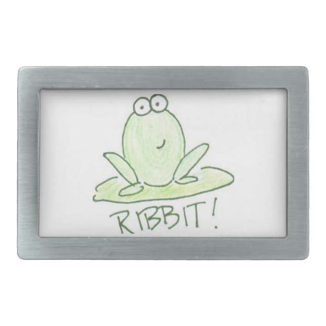 Ribbit! Belt Buckle (Front)