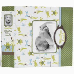 Ribbit Frog and Dragonfly Baby Memory Book Binder