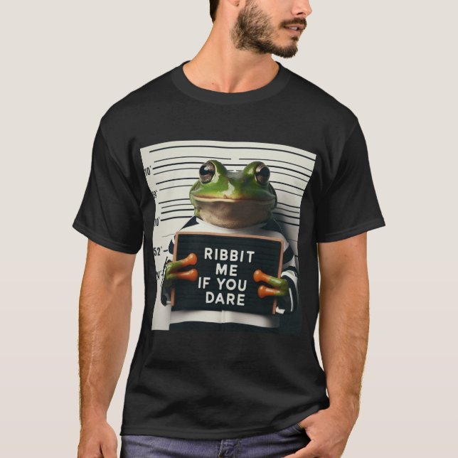 Ribbit Mugshot Frog T-Shirt (Front)
