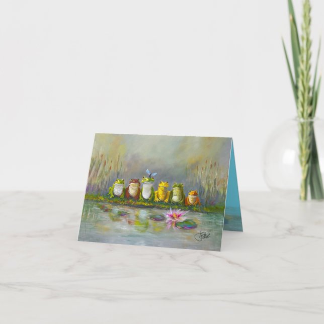 Ribbit River - Hand Painted Card (Front)