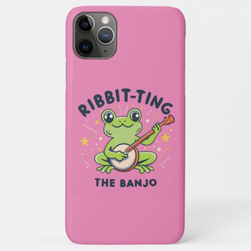 Ribbit_ting the Banjo Cute Frog Playing Music iPhone 11 Pro Max Case