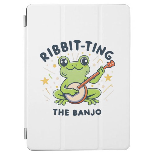Ribbit_ting the Banjo Cute Frog Playing Music iPad Air Cover
