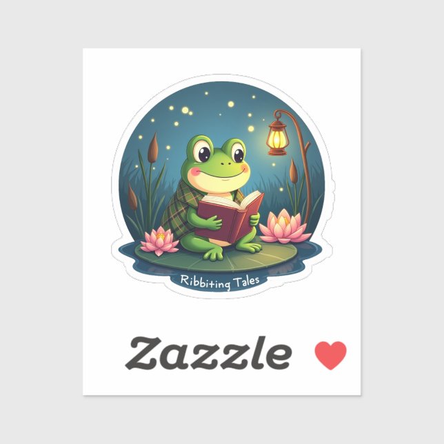 Ribbiting Tales - Cute Frog Sticker (Sheet)