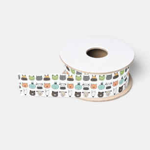 Ribbon 1.5" Width - Animal Faces