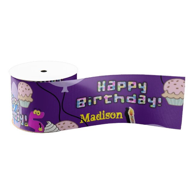Ribbon, #5 Happy 5th Birthday Ribbon (Spool)
