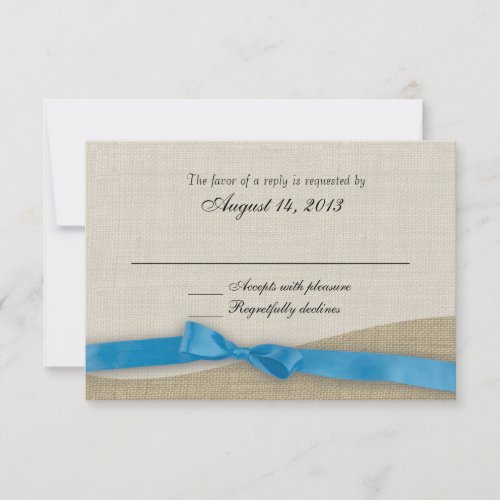 Ribbon and Burlap Response Card