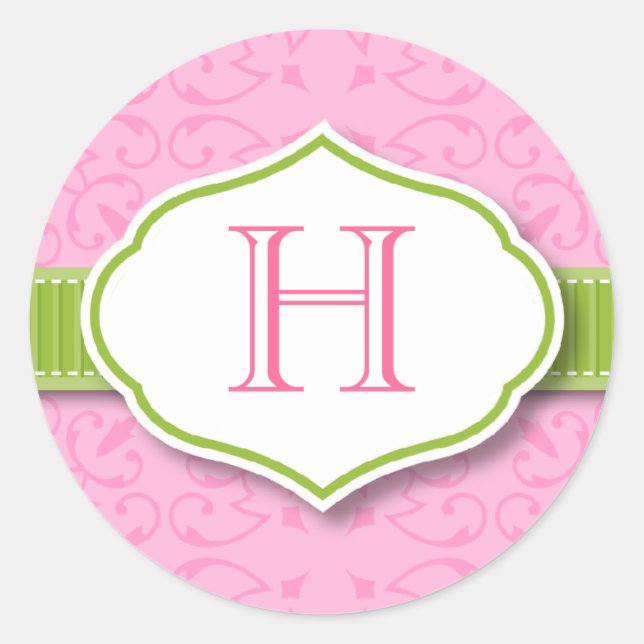 Ribbon and Seal Monogram Sticker (Front)