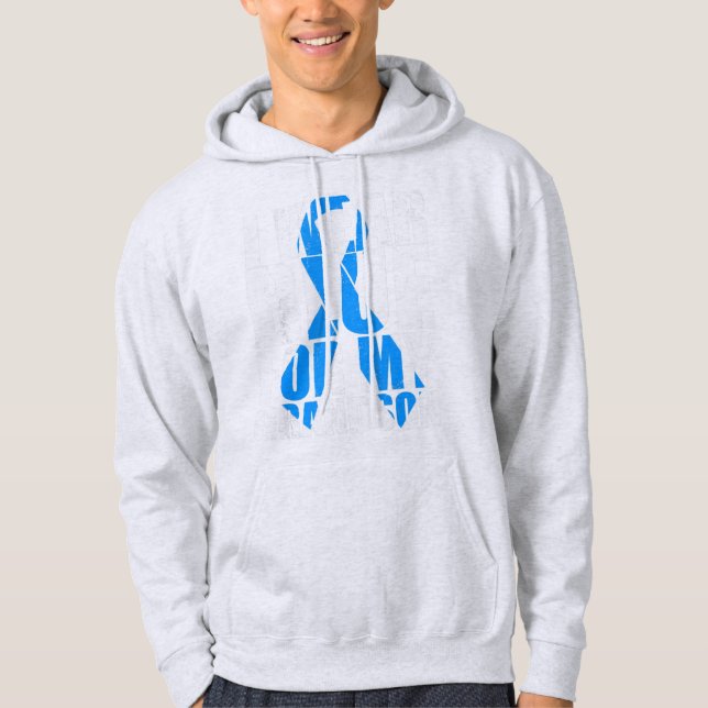Ribbon Autism I Wear Blue For My Grandson Autism A Hoodie (Front)