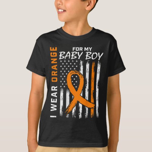 Ribbon Baby Boy Leukemia Awareness Month Warrior  T_Shirt