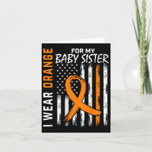 Ribbon Baby Sister Leukemia Awareness  Card