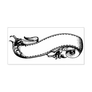 Ribbon / Banner / Label Rubber Stamp