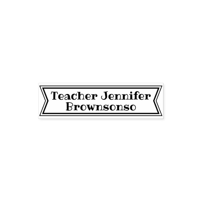 Ribbon Banner Self-inking Stamp (Design)