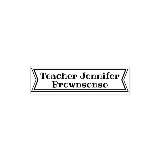Ribbon Banner Self-inking Stamp