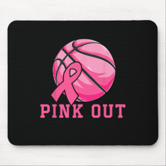 Ribbon Basketball Pink Out Breast Cancer Awareness Mouse Pad