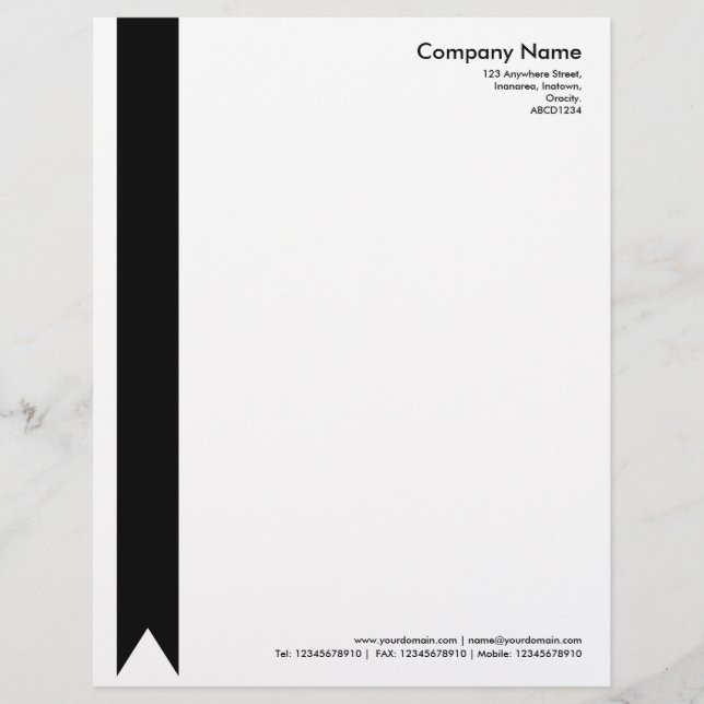 Ribbon - Black Letterhead (Front)