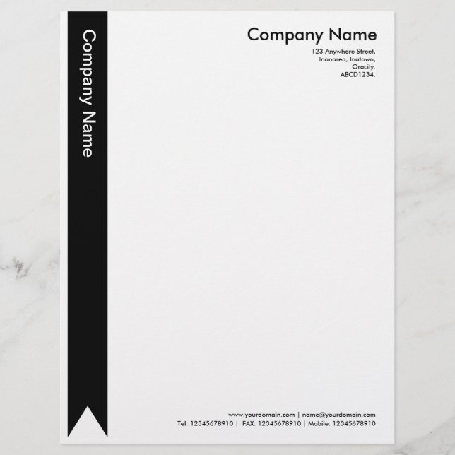 Ribbon - Black Letterhead (Front)
