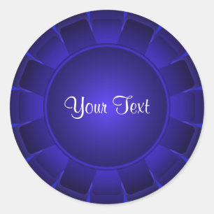 Ribbon Blue Blank to Customize Classic Round Sticker