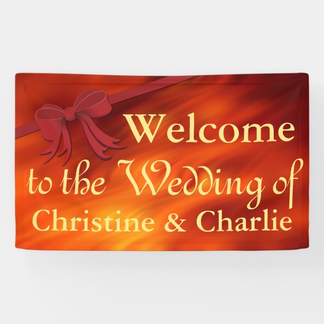 Ribbon Border red + your backgr. & ideas Banner (Horizontal)