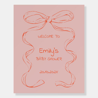 Ribbon Bow - Baby Shower Welcome Board